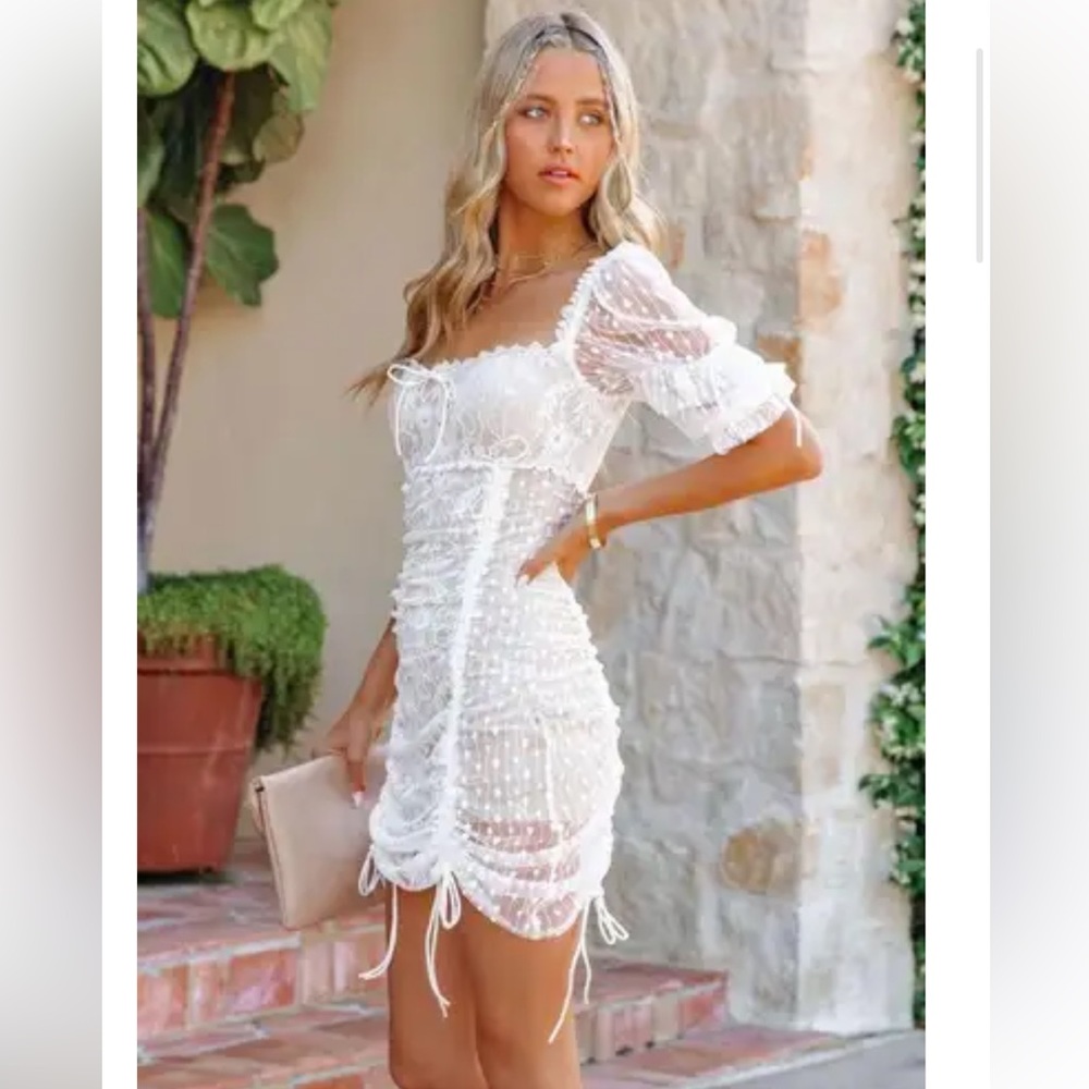 Lace white dress